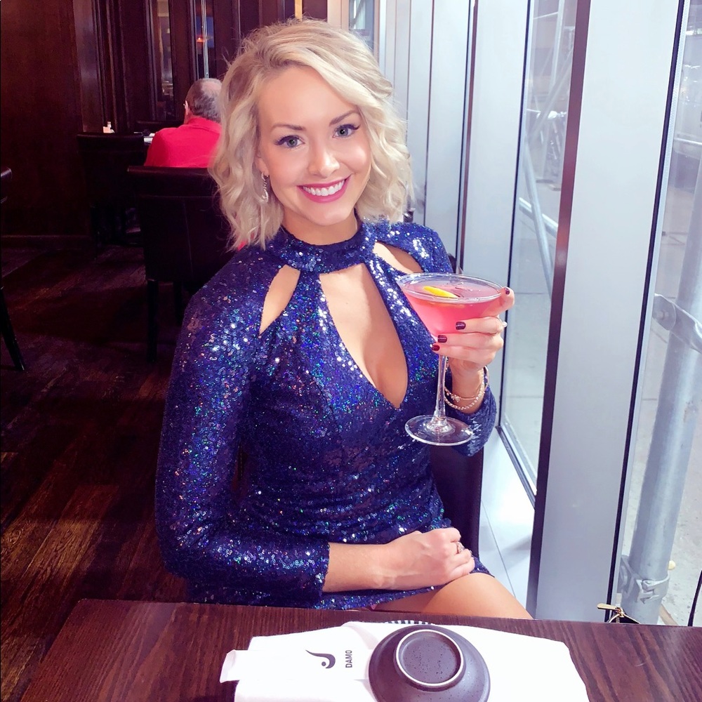 Blue Glitter Dress